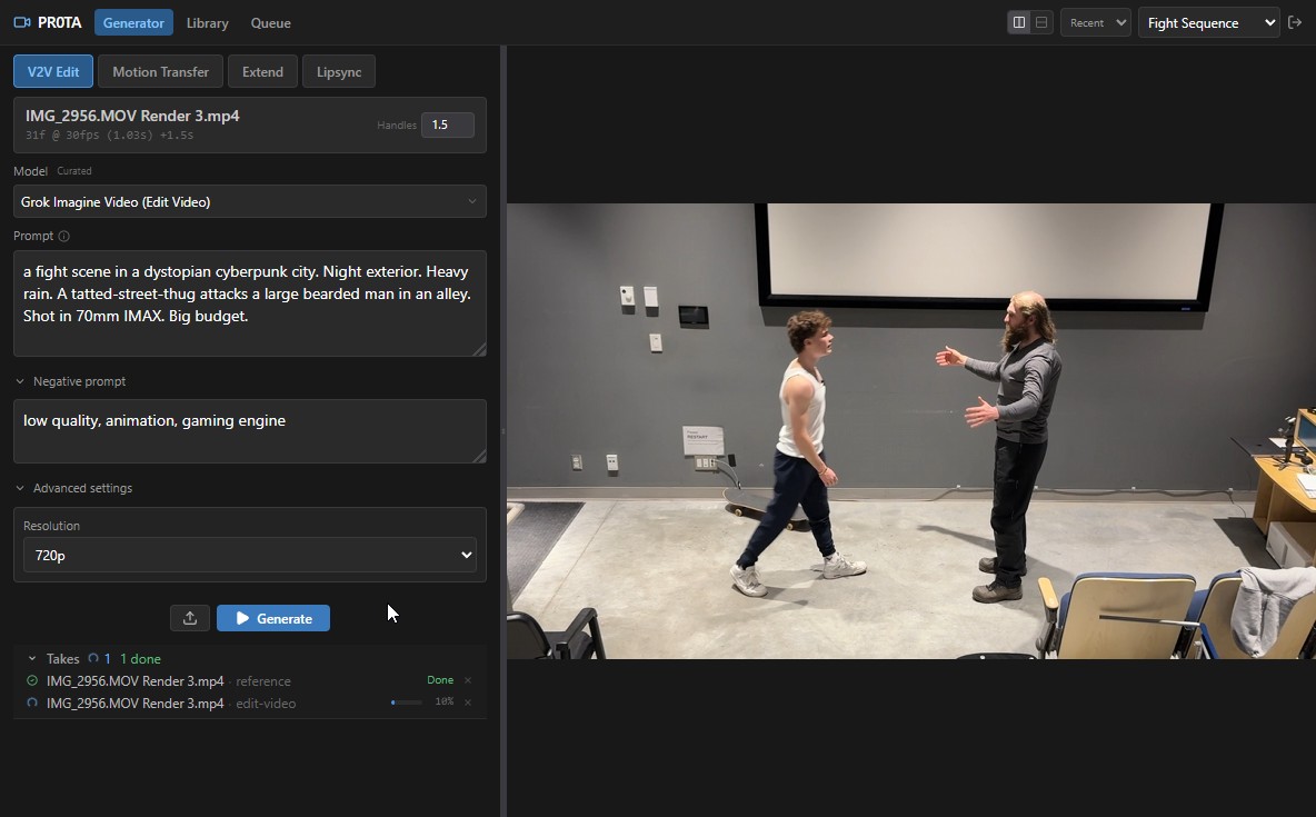 Video-to-Video editing