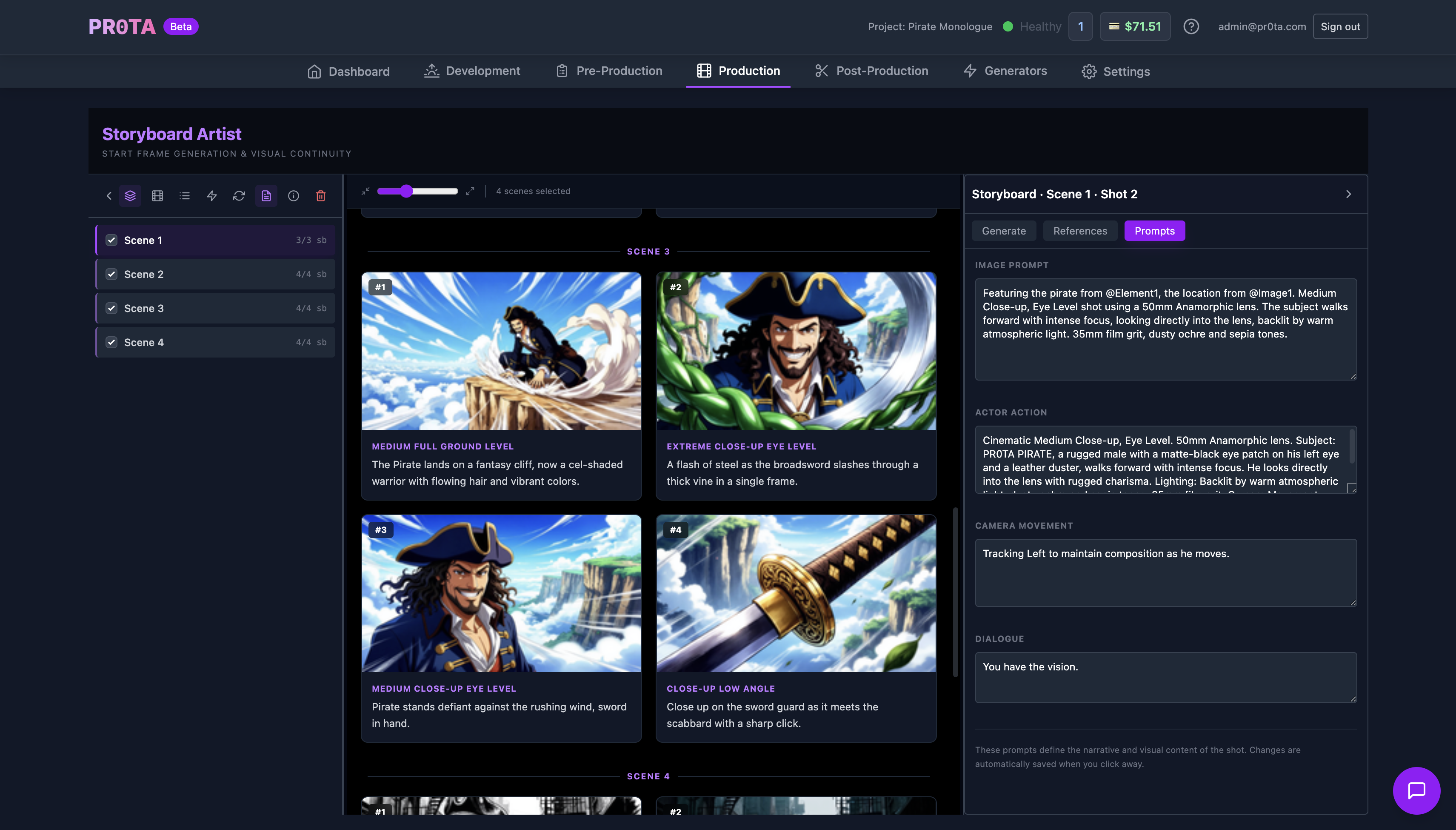 PR0TA Video Generator Interface